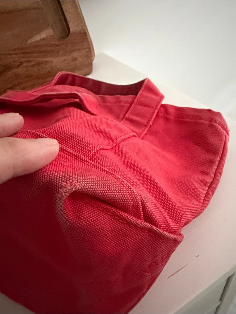 Marimekko Red Canvas Vintage Mini Tote AS IS